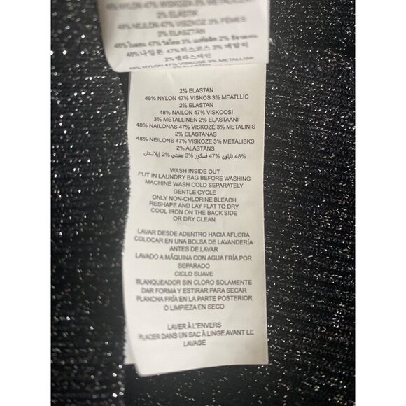 MICHAEL Michael Kors Black Silver Metallic Sweater, Mock Neck Women's Size XL - Picture 9 of 9